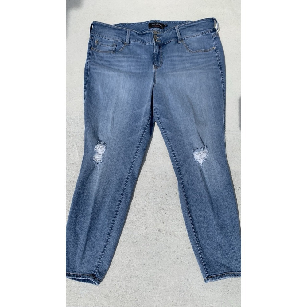 Torrid Premium Jegging Jeans Womens 24R Light Wash Distressed Stretch Skinny - Picture 2 of 16